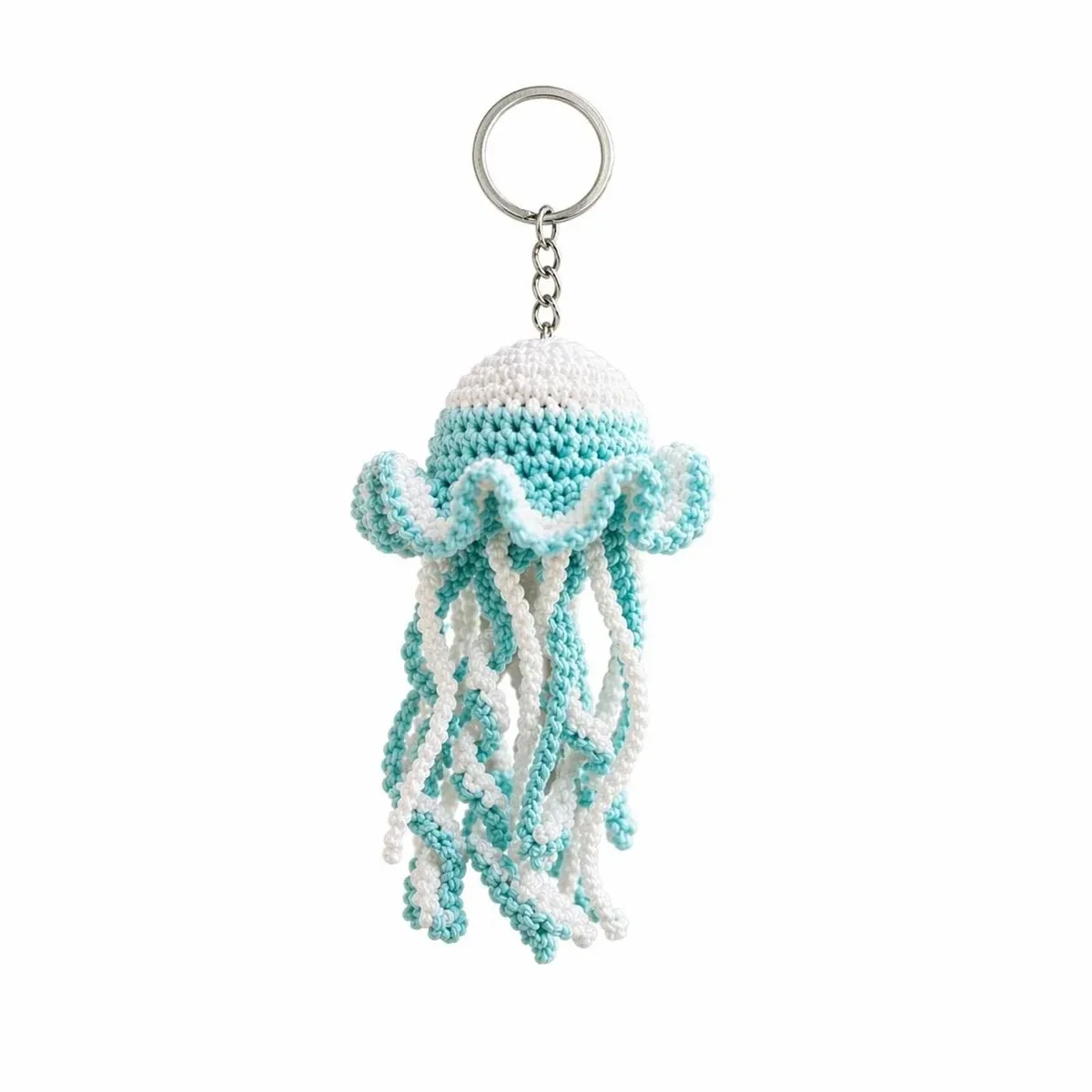 Crochet Jellyfish Keychain — Blue — photo 3